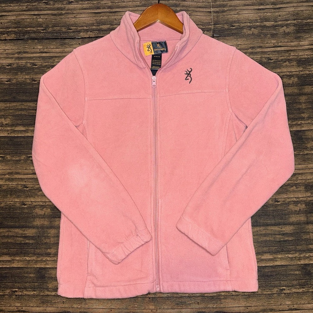 Browning Women's Fleece Full Zip Jacket Pink Size M Hunting Outdoors